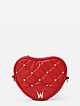 Красная кожаная поясная сумка в форме сердца с дополнительным наплечным ремешком  JOHNCAREW