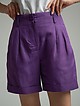 Хлоповые фиолетовые шорты с подворотом  EMKA