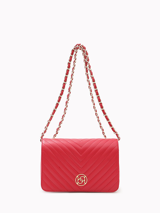 Красная сумочка кросс-боди из стеганой кожи  BE NICE