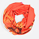 Платки, шарфы, шали Витачи PL05045 orange fucshia flowers