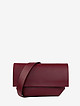 Бордовый кожаный клатч с дополнительным ремешком  Fabio Bruno