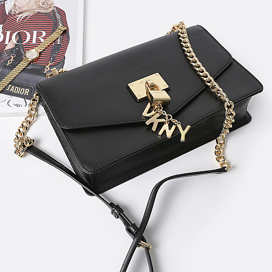 Черная сумочка кросс-боди в классическом дизайне  DKNY