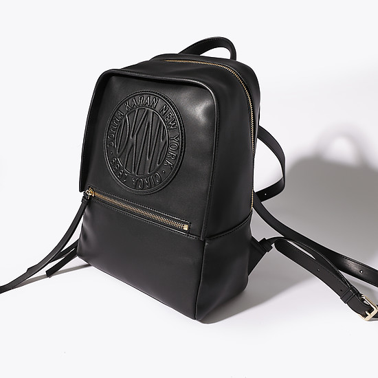 Черный рюкзак Tilly из нежной экокожи  DKNY