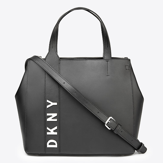 Черная кожаная сумка-тоут Bedford-Top среднего размера  DKNY