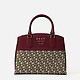 Комбинированная сумка-тоут Noho из бордовой кожи и текстиля  DKNY