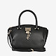 Черная сумка с золотистой фурнитурой  DKNY