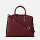 Бордовая кожаная сумка-тоут Noho с тремя отделами  DKNY