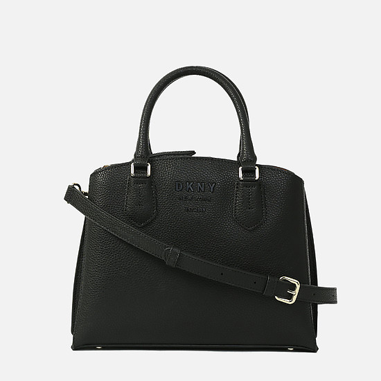 Кожаная сумка-тоут Noho среднего размера в черном цвете  DKNY