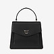 Черная кожаная сумочка-трапеция Whitney среднего размера  DKNY