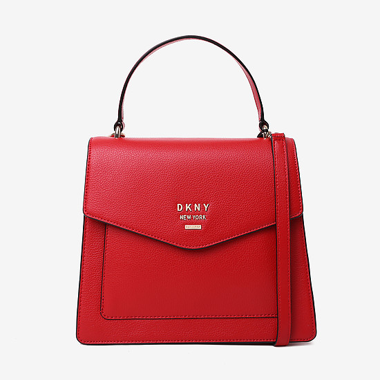 Кожаная сумка Whitney красного цвета  DKNY
