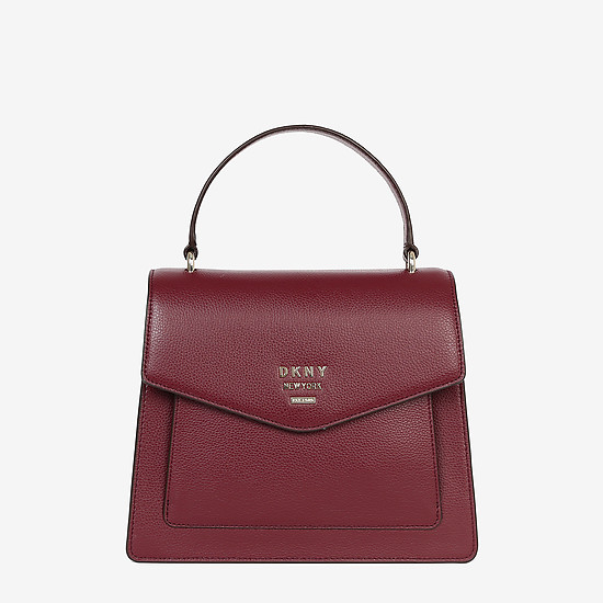 Кожаная сумка Whitney бордового цвета  DKNY