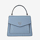 Голубая кожаная сумочка-трапеция Whitney среднего размера с тиснением под крокодила  DKNY