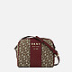 Комбинированная сумочка кросс-боди Noho из бордовой кожи и текстиля  DKNY