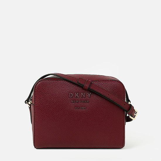 Повседневная сумочка кросс-боди Noho из бордовой кожи  DKNY