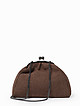 Коричневая сумочка кросс-боди в виде ридикюля из плетеной соломки рафии  BE NICE