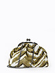 Оливковая меховая сумочка кросс-боди в виде ридикюля  BE NICE