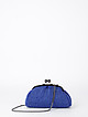 Клатч-ридикюль из плетеной соломки рафии цвета электрический синий  BE NICE