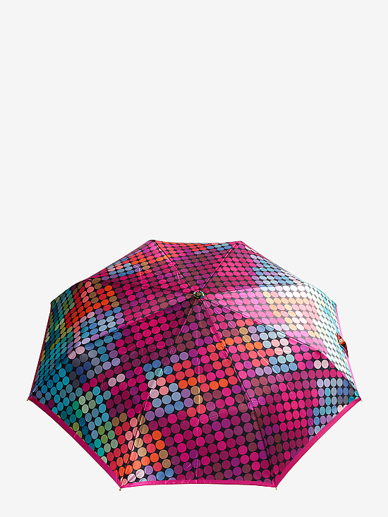 Зонт-автомат с разноцветным принтом  Fabretti