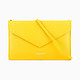 Желтый клатч-планшет из сафьяновой кожи с дополнительным ремешком  Lancaster