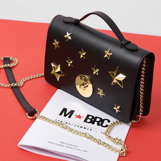 Черная мини сумочка на цепочке  M★BRC