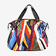 Разноцветная кожаная сумка-тоут среднего размера  Baiadera