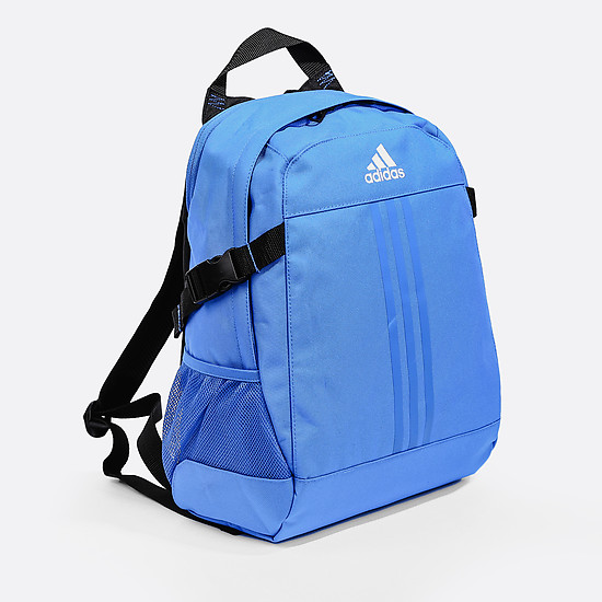 Вместительный рюкзак из голубого текстиля с черными деталями  Adidas