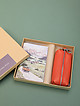 Подарочный набор из ключницы и обложки для паспорта в морковных оттенках  Alessandro Beato
