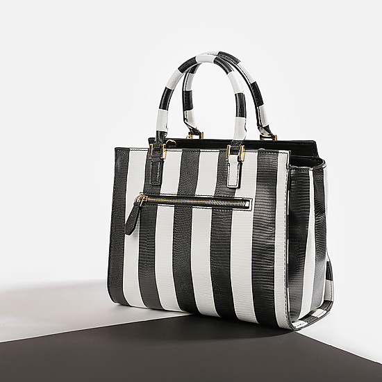 Классические сумки Гесс ST696006 black white stripe
