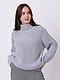 Пепельно-серый вязаный свитер из полушерсти мериноса  Aim Clothing