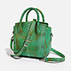Зеленая сумочка из натуральной кожи питона  Geuco