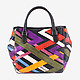 Разноцветная кожаная сумка-тоут с ручной росписью  Baiadera