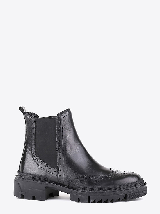 Черные кожаные ботинки-челси  Solo Noi