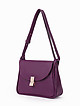 Фиолетовая кожаная сумочка-сэтчел  с ремешком на плечо  BE NICE