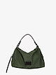 Легкая текстильная сумка-тоут темно-оливкового оттенка  Vanessa Scani