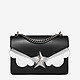 Черная кожаная сумочка кросс-боди небольшого размера с застежкой-звездой  Les jeunes etoiles