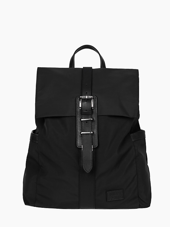 Вместительный черный рюкзак из нейлона  Vanessa Scani