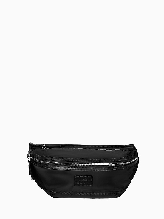 Черная текстильная сумочка-слинг  Vanessa Scani