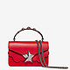 Миниатюрная сумочка-кросс-боди в красном цвете с застежкой-звездой  Les jeunes etoiles