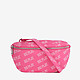Поясная сумка из экокожи в ярко-розовом цвете с логотипами бренда  ICE PLAY