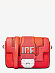 Коралловая сумочка кросс-боди из экокожи с разноцветным декором  ICE PLAY