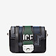 Черная сумочка кросс-боди из экокожи с разноцветным декором  ICE PLAY