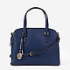 Синяя сумка-тоут из кожи с сафьяновым тиснением  Eleganzza