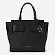 Черная сумка-тоут формата А4 из сафьяновой кожи  Eleganzza