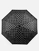 Черный складной зонт с брендовым принтом  Gianfranco Ferre