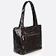 Классическая сумка Alessandro Beato ab10-2790 dark brown gloss croc