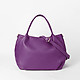 Фиолетовая сумка-тоут из мягкой кожи  Folle