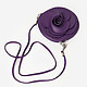 Фиолетовая круглая сумка через плечо из мягкой кожи с аппликацией  Folle