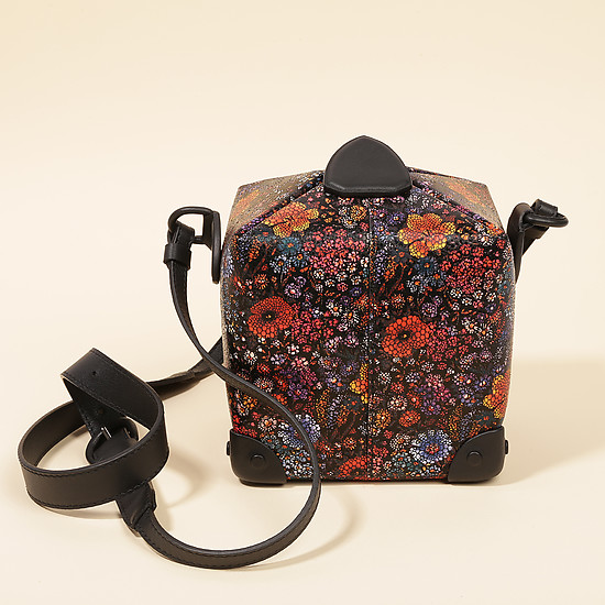 Кожаная сумочка “Куб” на плечо из натуральной кожи с принтом  Panaskin